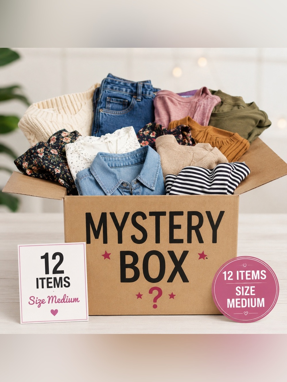 12 ITEMS SIZE MEDIUM MYSTERY BOX